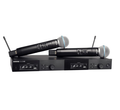 Shure SLXD24D/B58
Dual Wireless System with 2 SLXD2/B58 Handheld Transmitters