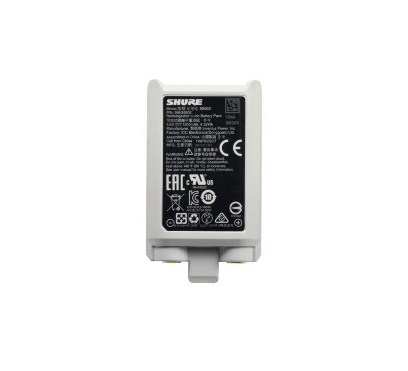 Shure SB903
(Lithium-ion battery for SLX-D Wireless Transmitters)