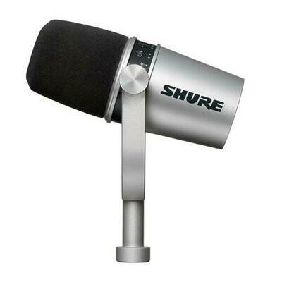 Shure MV7 SILVER (Podcast Microphone with USB + XLR)