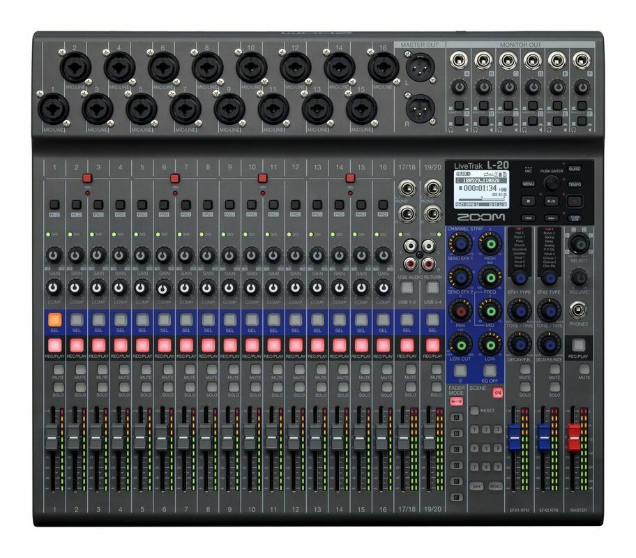 Zoom LIVETRAK L-20 (Digital mixer and multitrack recorder)