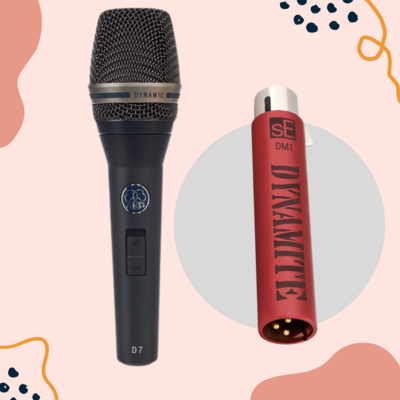 【6月優惠套裝】sE Electroincs DM1 Dynamite Mic Pre + AKG D7S 有線咪 【6月優惠套裝】sE Electroincs DM1 Dynamite Mic Pre + AKG D7S 有線咪