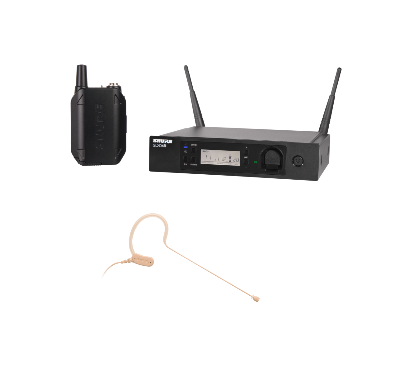 【10月優惠】Shure GLXD14R/MX53 Advanced Digital Wireless Omni Earset Microphone System (2.4 GHz)