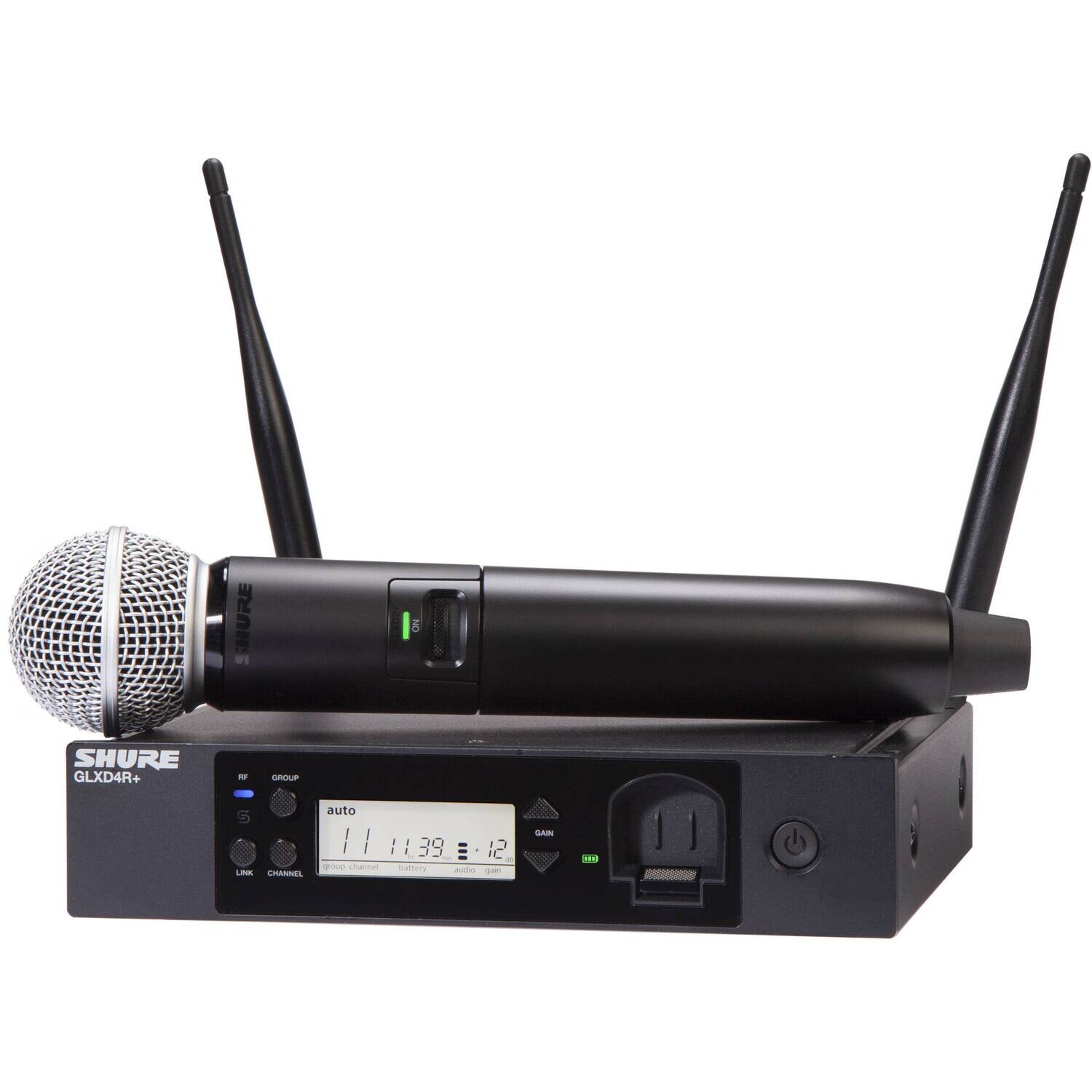 Shure GLXD24R+/SM58
(Digital Wireless Rack System with SM58® Vocal Microphone)