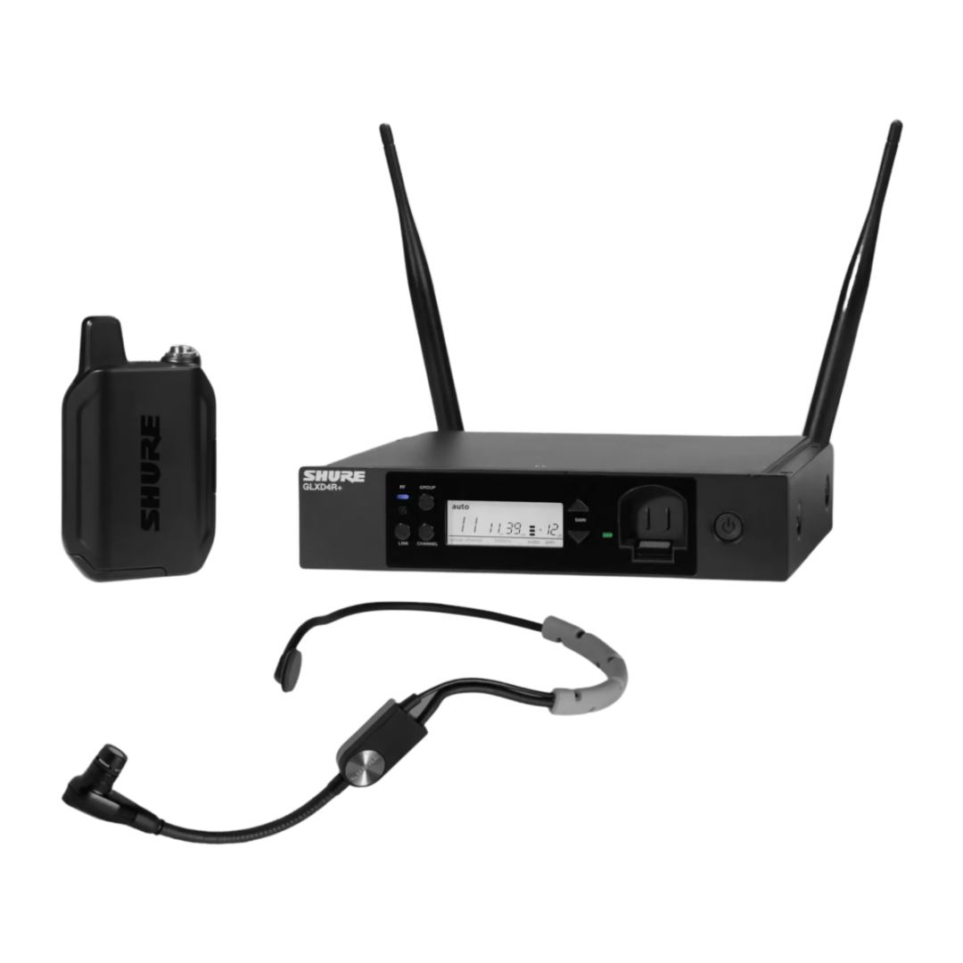 Shure GLXD14R+/SM35
(Digital Wireless Rack System with SM35 Headset Microphone)