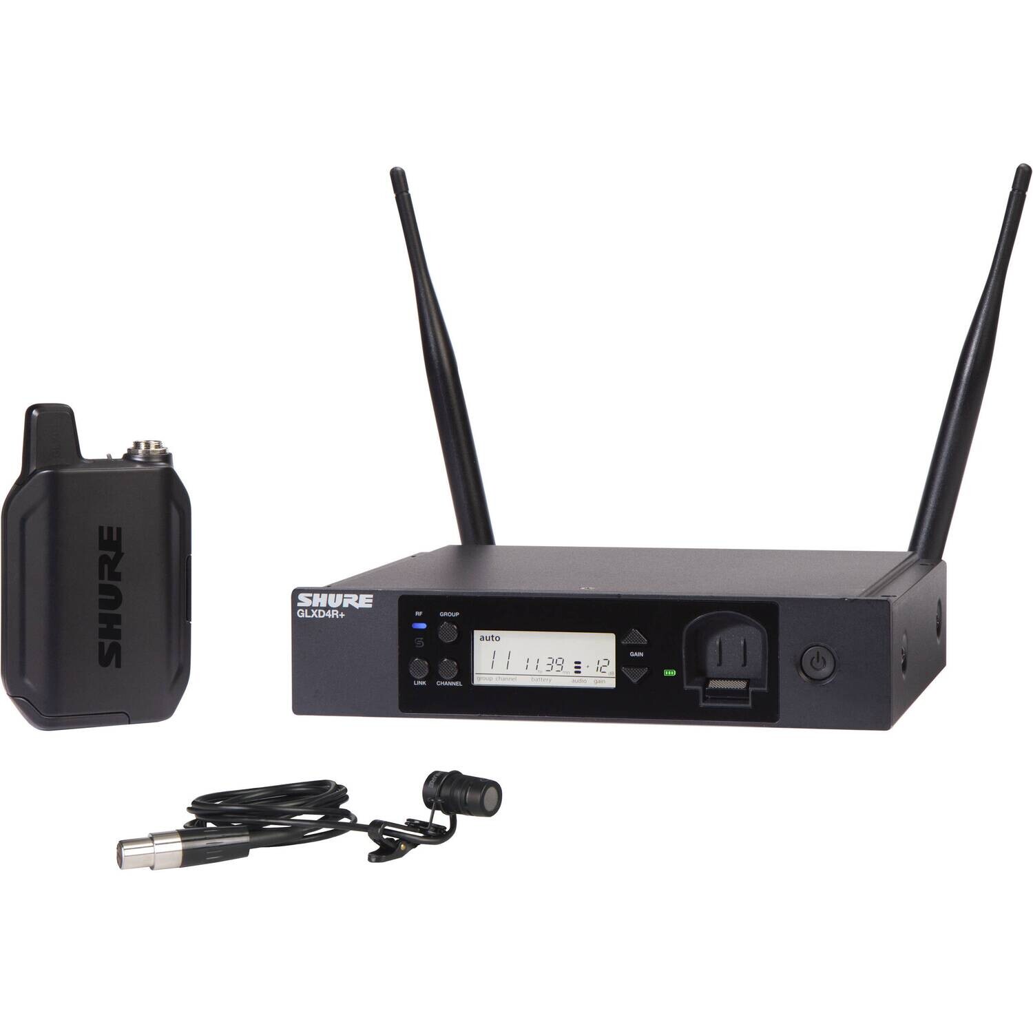 Shure GLXD14R+/85
(Digital Wireless Rack System with WL185 Lavalier Microphone)