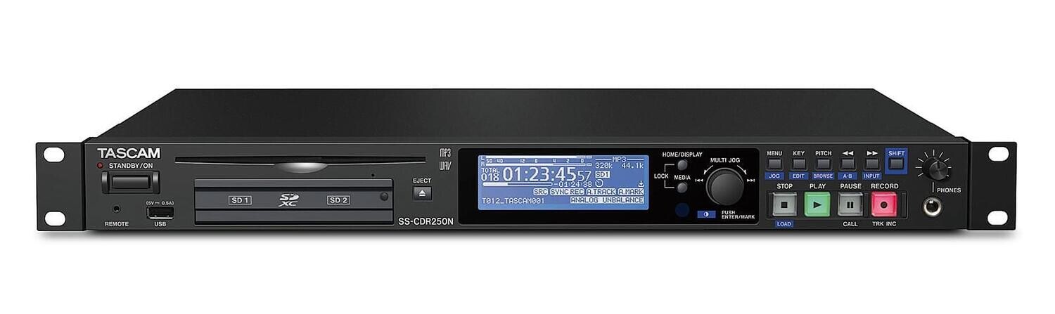 Tascam SS-CDR250N Networkable Solid-State/CD Audio Recorder