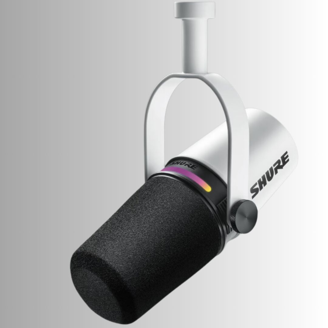 Shure MV7+ podcast microphone (WHITE)