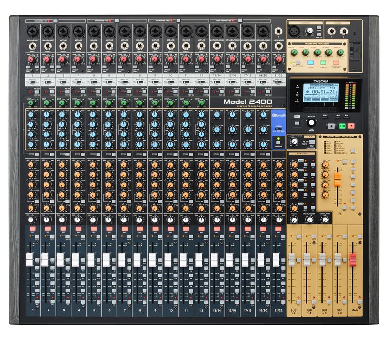 Tascam Model 2400 (24軌旗艦類比錄音控制台及現場混音器，附帶音頻介面  )