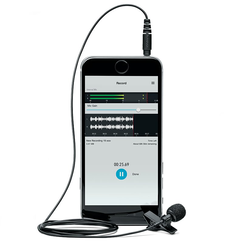Shure (The Narrator) MVL Omnidirectional Condenser Lavalier Microphone
