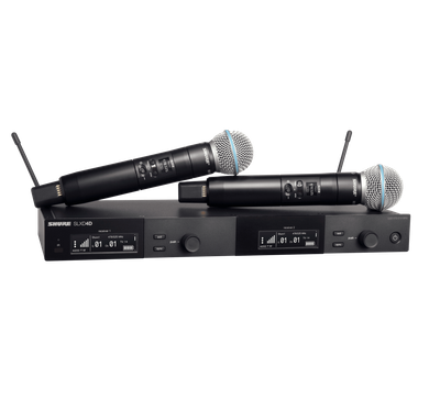 Shure SLXD24D/B58
Dual Wireless System with 2 SLXD2/B58 Handheld Transmitters