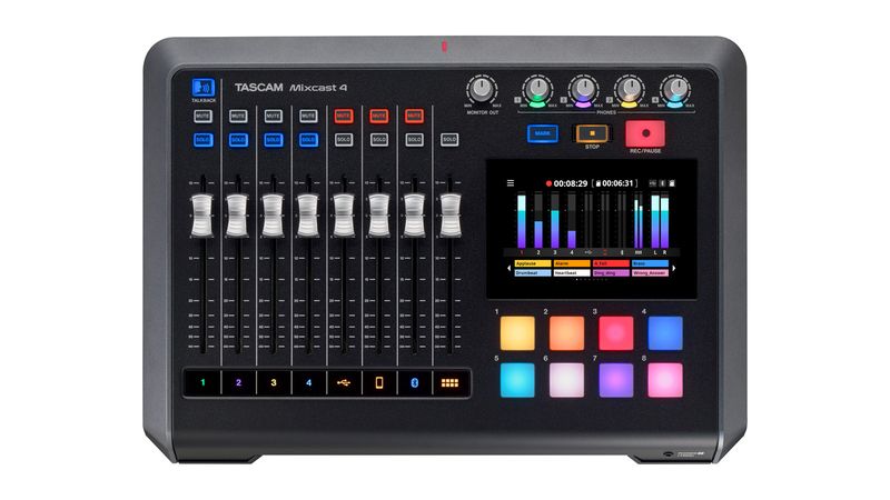 Tascam Mixcast 4 (Podcast Station with built-in Recorder / USB Audio Interface)