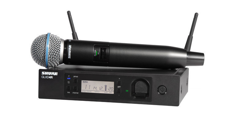 Shure GLXD24R/B58 handheld wireless system (2.4Ghz digital technology)