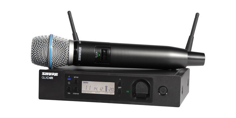Shure GLXD24R/B87A handheld wireless system (2.4Ghz digital)