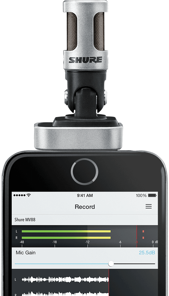 Shure MV88 (The Documenter) Digital Stereo Condenser Microphone