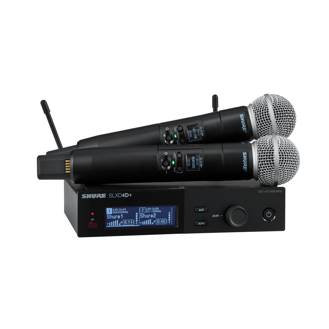 Shure SLXD24D+/58 (配備SLXD4D+接收機以及兩支SM58 無綫咪)