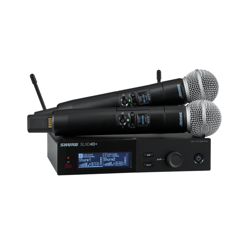 Shure SLXD24D+/58 (配備SLXD4D+接收機以及兩支SM58 無綫咪)