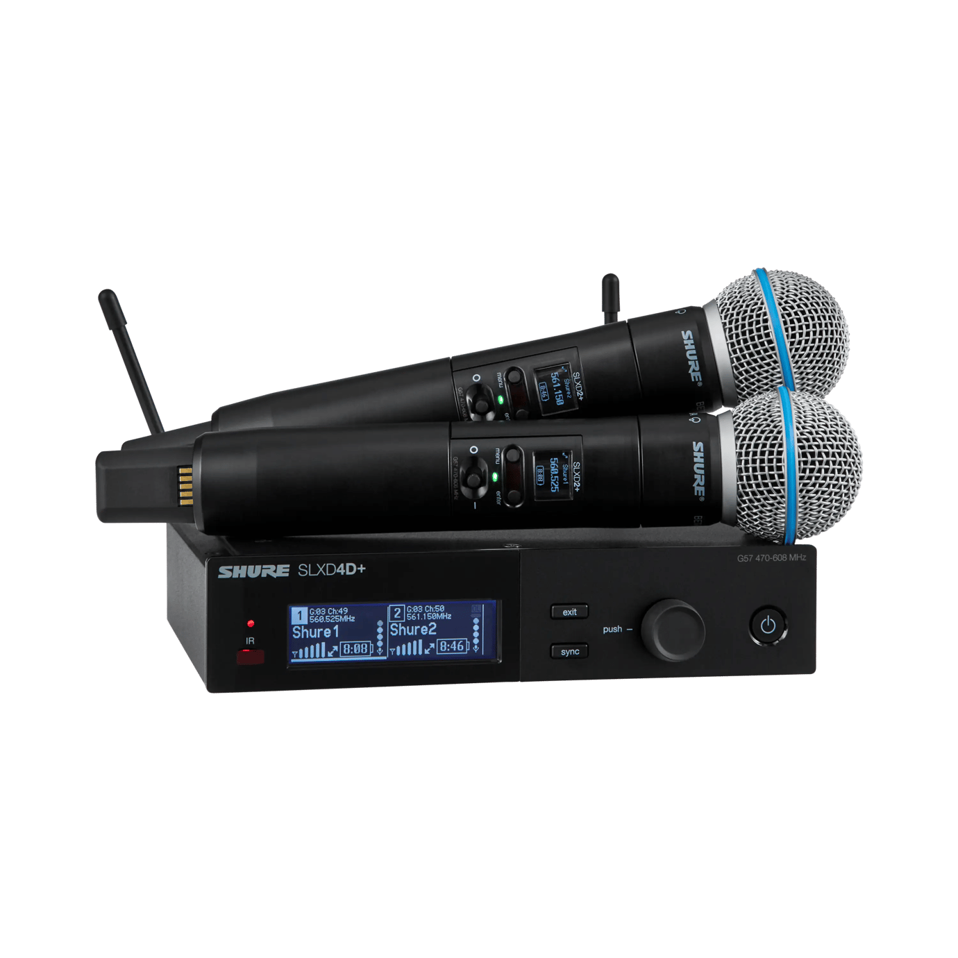 Shure SLXD24D+/B58 (配備 SLXD4D+接收機 + 2支 Beta 58A 無綫咪)