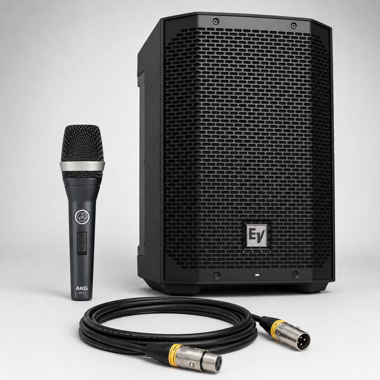 【6月優惠套裝】EV Everse 8 藍牙電池有源喇叭 + AKG D5S 人聲咪 + XLR線 5米