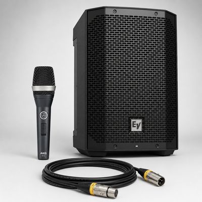 【6月優惠套裝】EV Everse 8 藍牙電池有源喇叭 + AKG D5S 人聲咪 + XLR線 5米 【6月優惠套裝】EV Everse 8 藍牙電池有源喇叭 + AKG D5S 人聲咪 + XLR線 5米