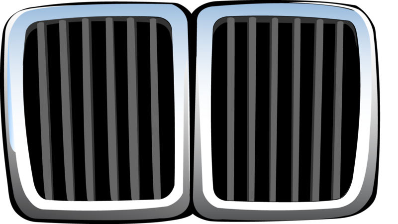 E30 grill and badge style script sticker