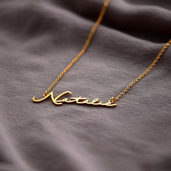 Signature Design Customized Name Pendant Gold Signature Design Customized Name Pendant Gold