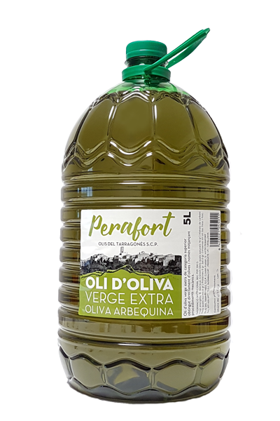 Garrafa de 5 litres d'oli d'oliva arbequina verge extra Perafort