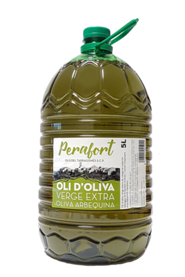 Garrafa de 5 litres d'oli d'oliva arbequina verge extra Perafort