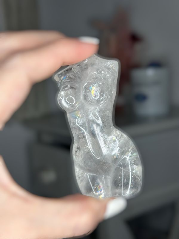 Clear Quartz Goddess Carving