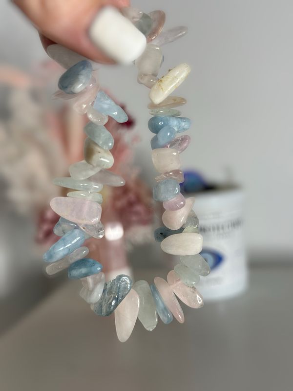 Morganite Chip Bracelet