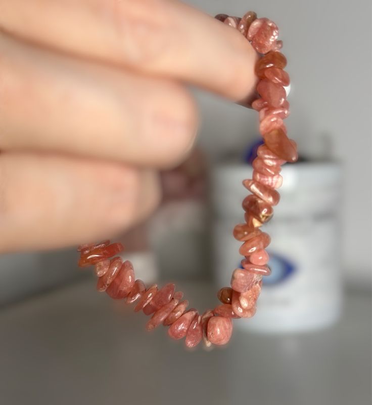 Rhodochrosite Chip Bracelet