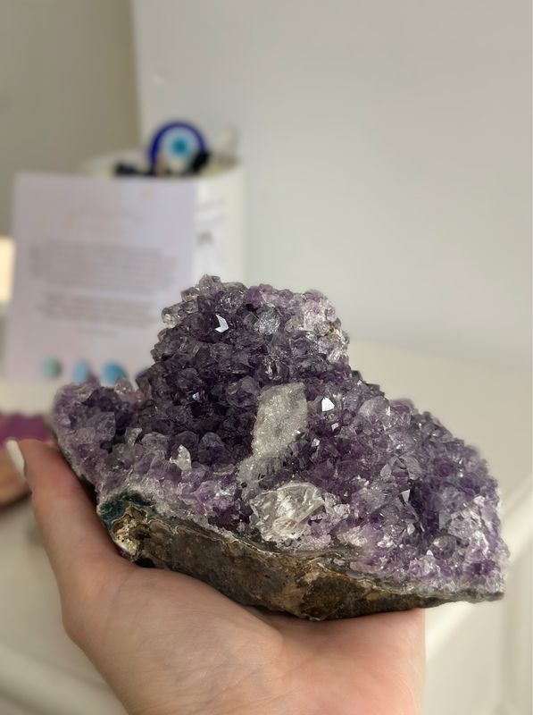 Amethyst Cluster With Druzy Inclusion