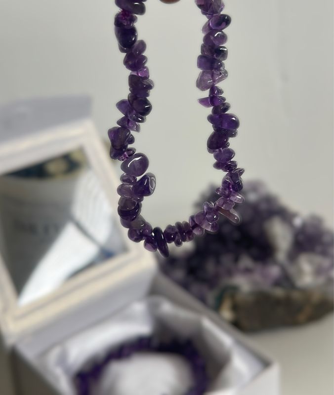 Amethyst Chip Bracelet