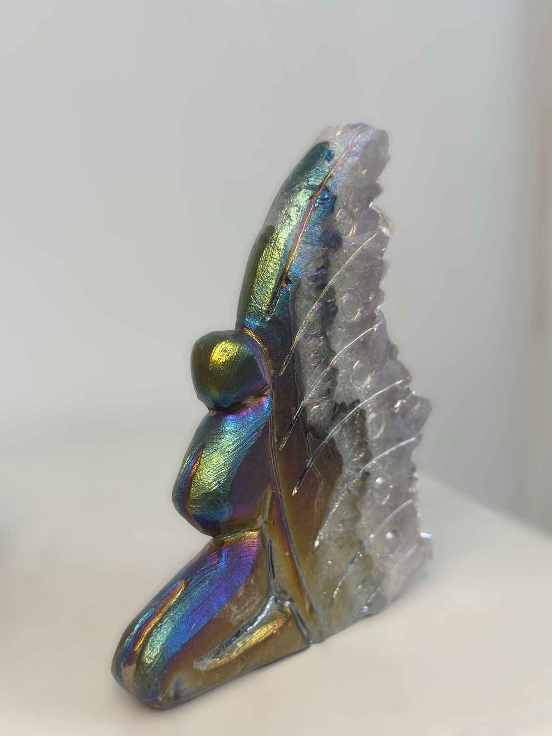 Aura Quartz Fairy Carving