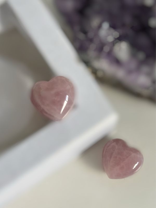 Rose Quartz Mini Heart 2cm