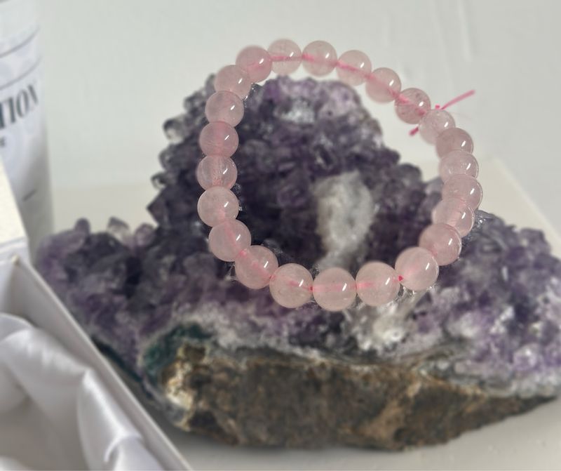 Rose Quartz Bead Bracelet