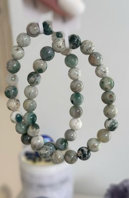 Tree Agate Beaded Bracelets