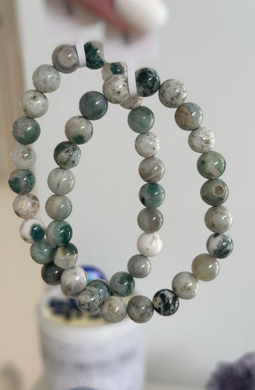 Tree Agate Beaded Bracelets