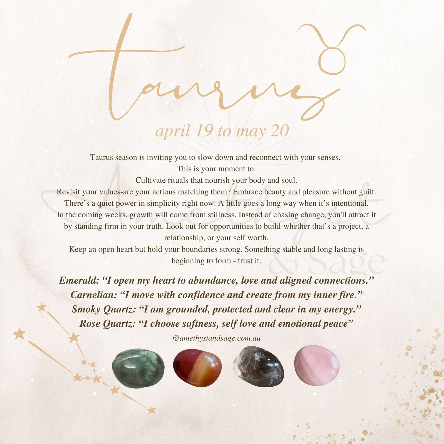 Taurus Zodiac Collection Tumbled Kit