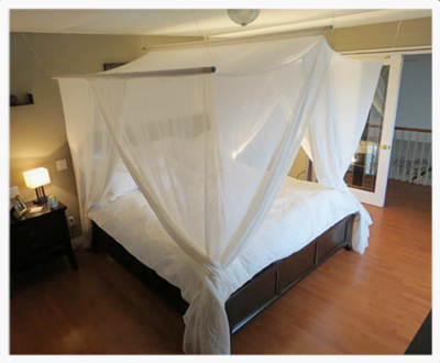 RF Microwave Shielding Bed Canopy - Swiss Shield Naturell