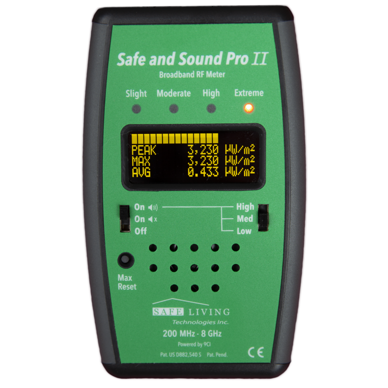 INTERNATIONAL PURCHASES: Safe and Sound Pro II - State of the Art RF/Microwave Meter + FREE Exposure Reference Notes and 11-Page RF Training Document