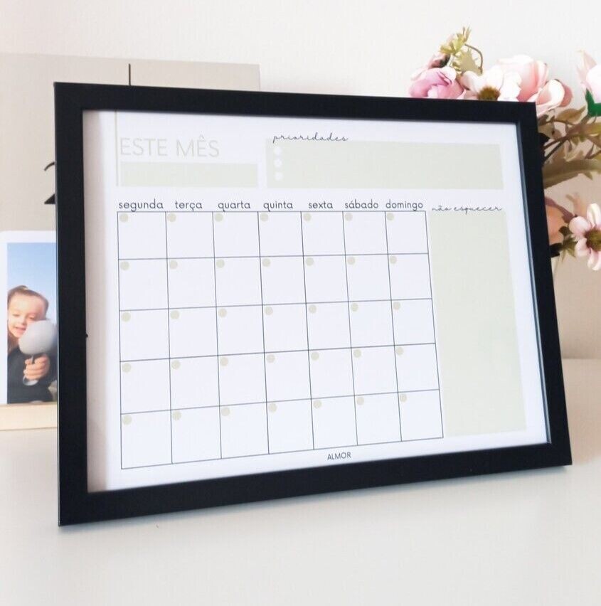 Planner mensal de secretária PERSONALIZADO
