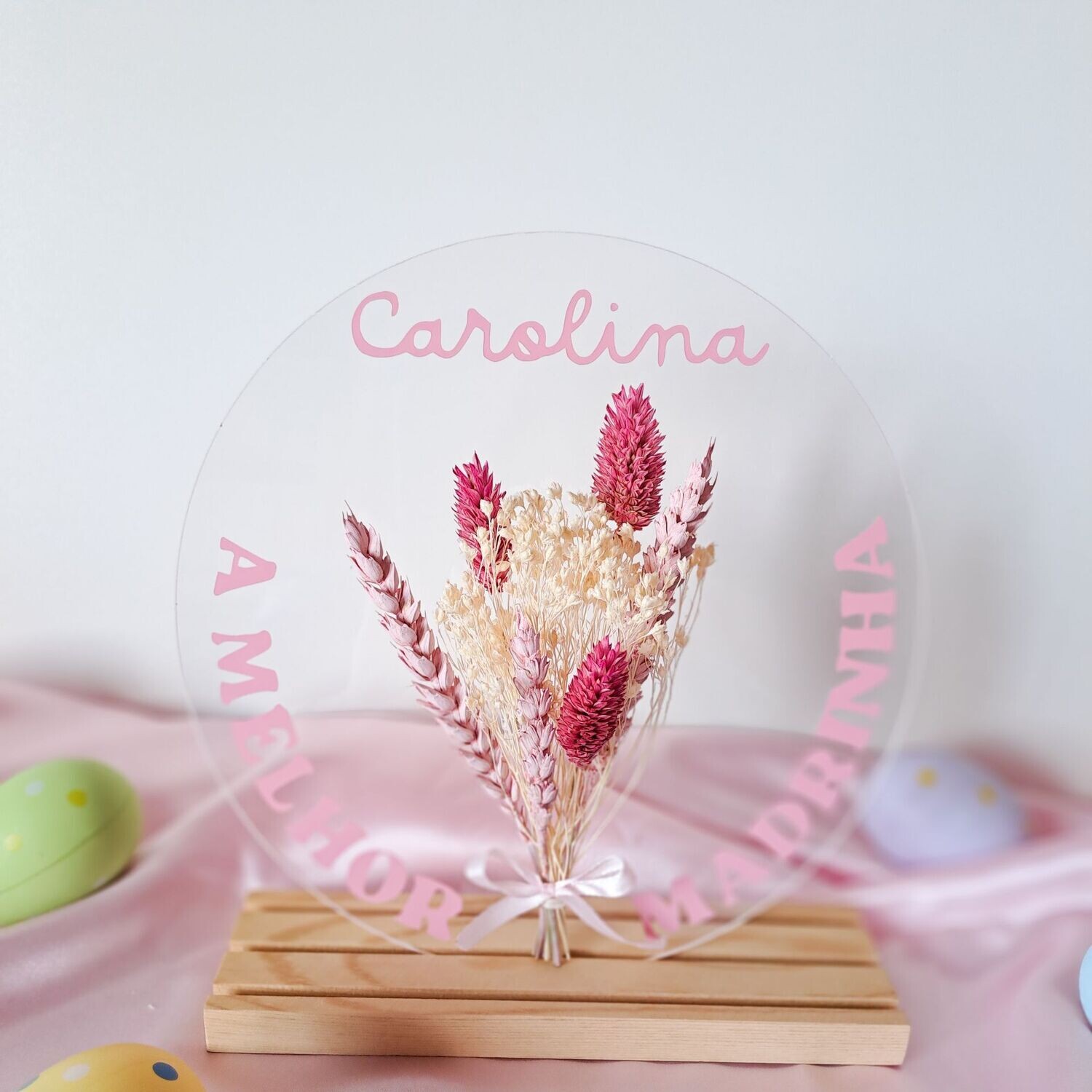 Decoração Melhor Madrinha com flores