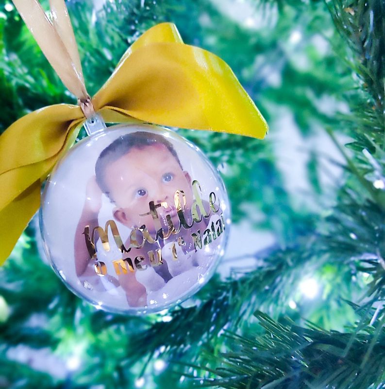 Bola de Natal Com fotografia