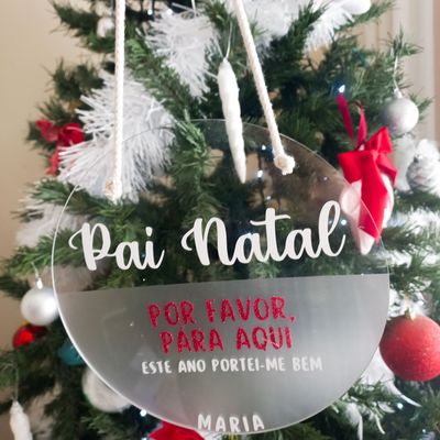 Placa "Pai Natal, Pára aqui"