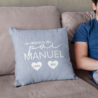 Almofada Personalizada Amores do pai Almofada Personalizada Amores do pai