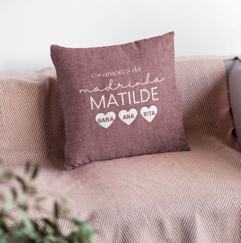 Almofada Personalizada Amores da Madrinha