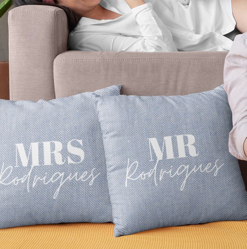 Almofadas Mr e Mrs