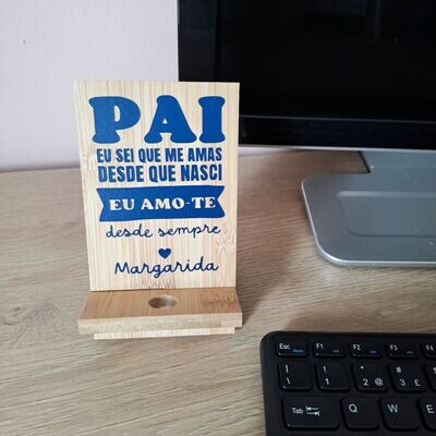Suporte telemóvel personalizado amo-te PAI Suporte telemóvel personalizado amo-te PAI