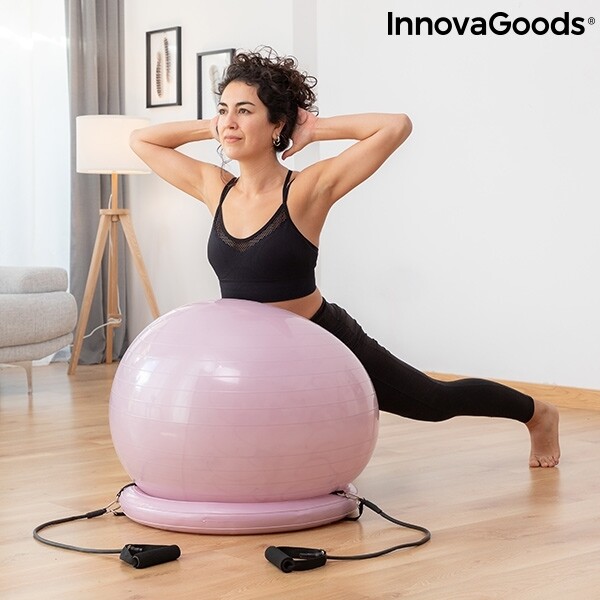 Yoga-Ball mit Stabilitätsring und Widerstandsbändern Ashtanball