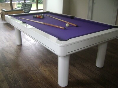 Luxury White Knight Dining Top Pool Table
